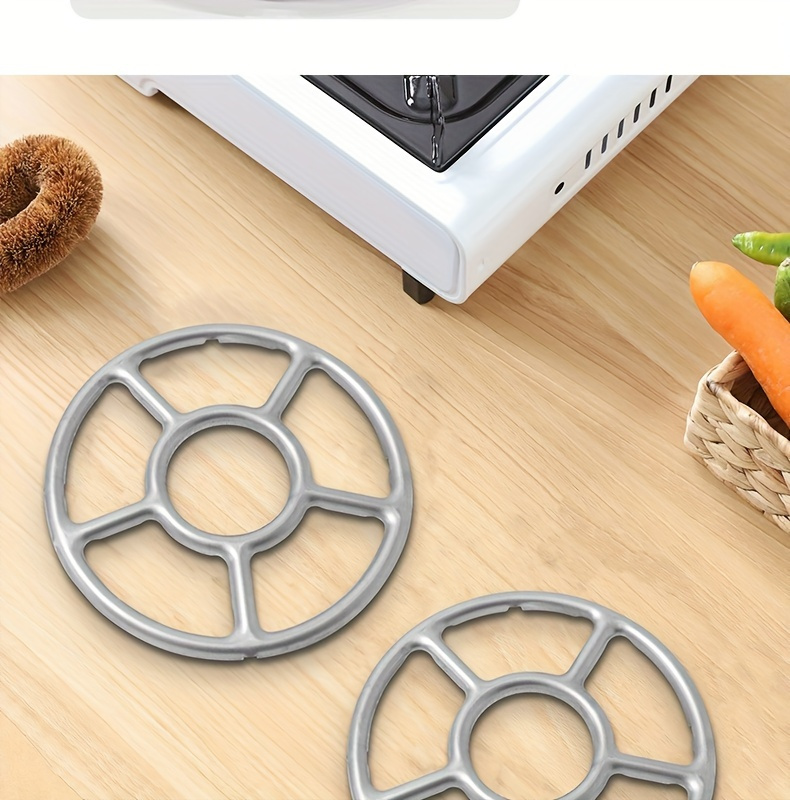 stainless steel gas stove frame with non slip feet   kitchen accessory for safe cooking details 6