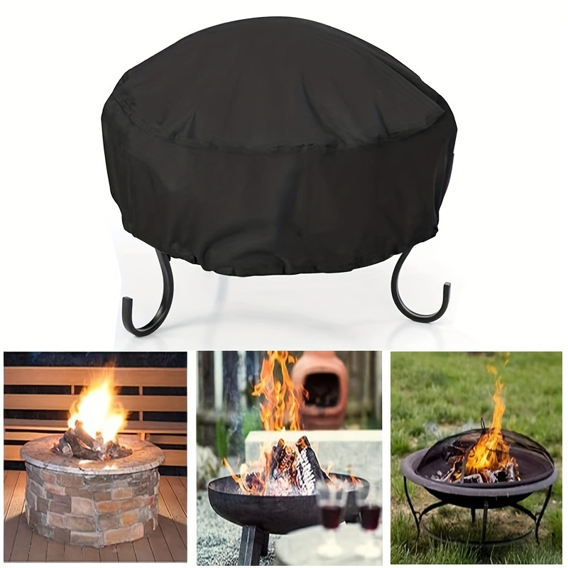 

Waterproof Round Fire Pit Cover - Heavy-duty Outdoor Patio Fire Pit Cover With Uv Protection And Dustproof Design, Full Coverage, Tear-resistant, For Heating And Cooling Essentials