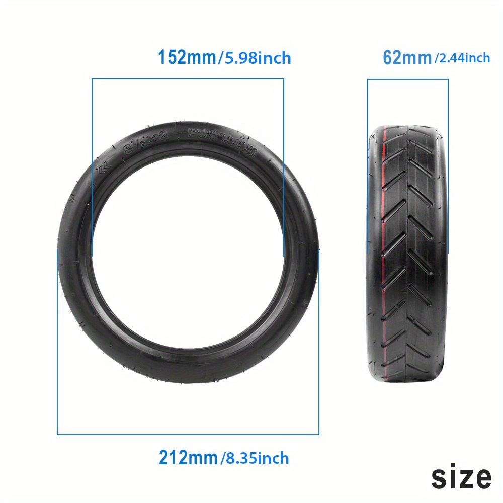 OUXI Pneus 8 1/2 Xiaomi M365, Pneus Extérieurs Et Intérieurs De Roue De Secours De 85 Pouces Pour Mijia Xiaomi M365 Roue De Pneu De Scooter Electrique Antiderapante Durable De 85 Pouces 23