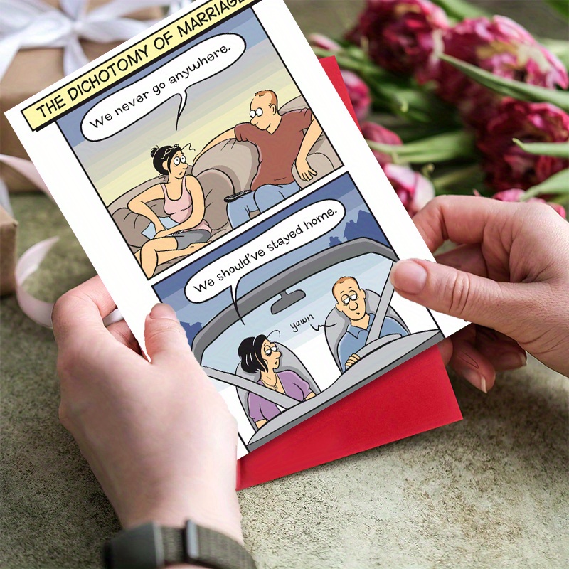 jumbo funny anniversary card with envelope   couples husband wife parents unique marriage humor congratulations greeting 0