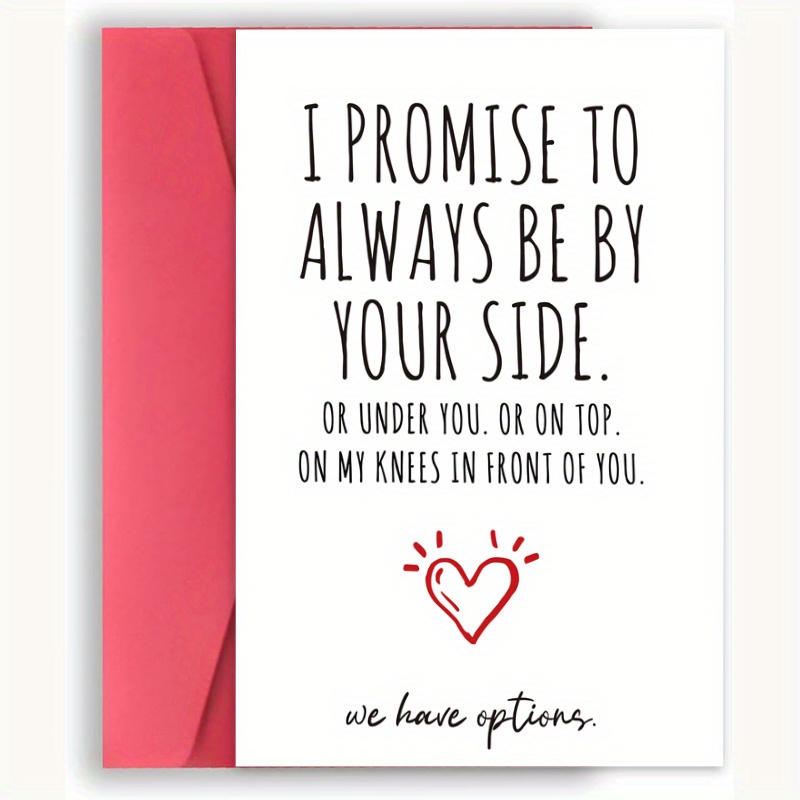 

1pc 's Day Card For Him - Naughty & Sweet, Ideal For Boyfriend Or Husband, Anniversary & Birthday Greeting With ' To Be ' Message - Suitable For Engagement & Wedding