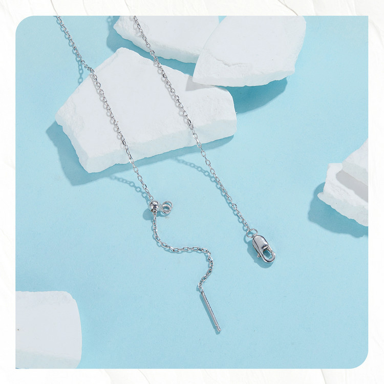 1pc 925 sterling   turquoise charm necklace dainty chain with synthetic turquoise pendants gift box included     gifts for women stylish   jewelry details 6