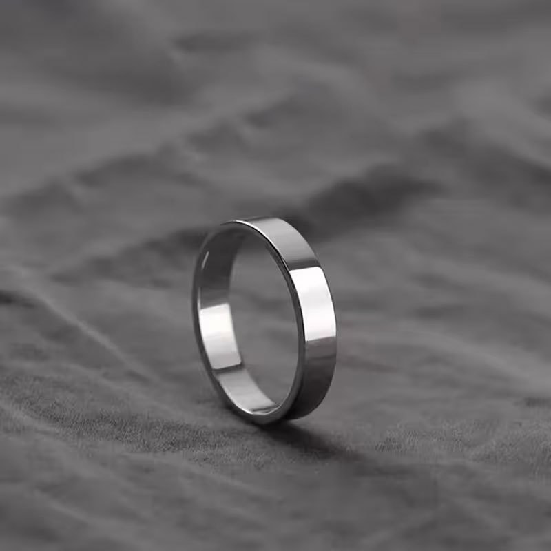 Minimalist Stainless Steel Ring for Couples