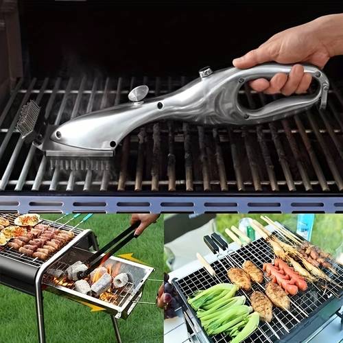 1pc, Grill Brush, Multi-Funtional BBQ Grill Cleaning Brush, Barbecue BBQ Tool, Kitchen Gadgets, Kitchen Accessories, Home Kitchen Items, Outdoor Decor Bbq Grill Accessories Barbecue Grill Accessories