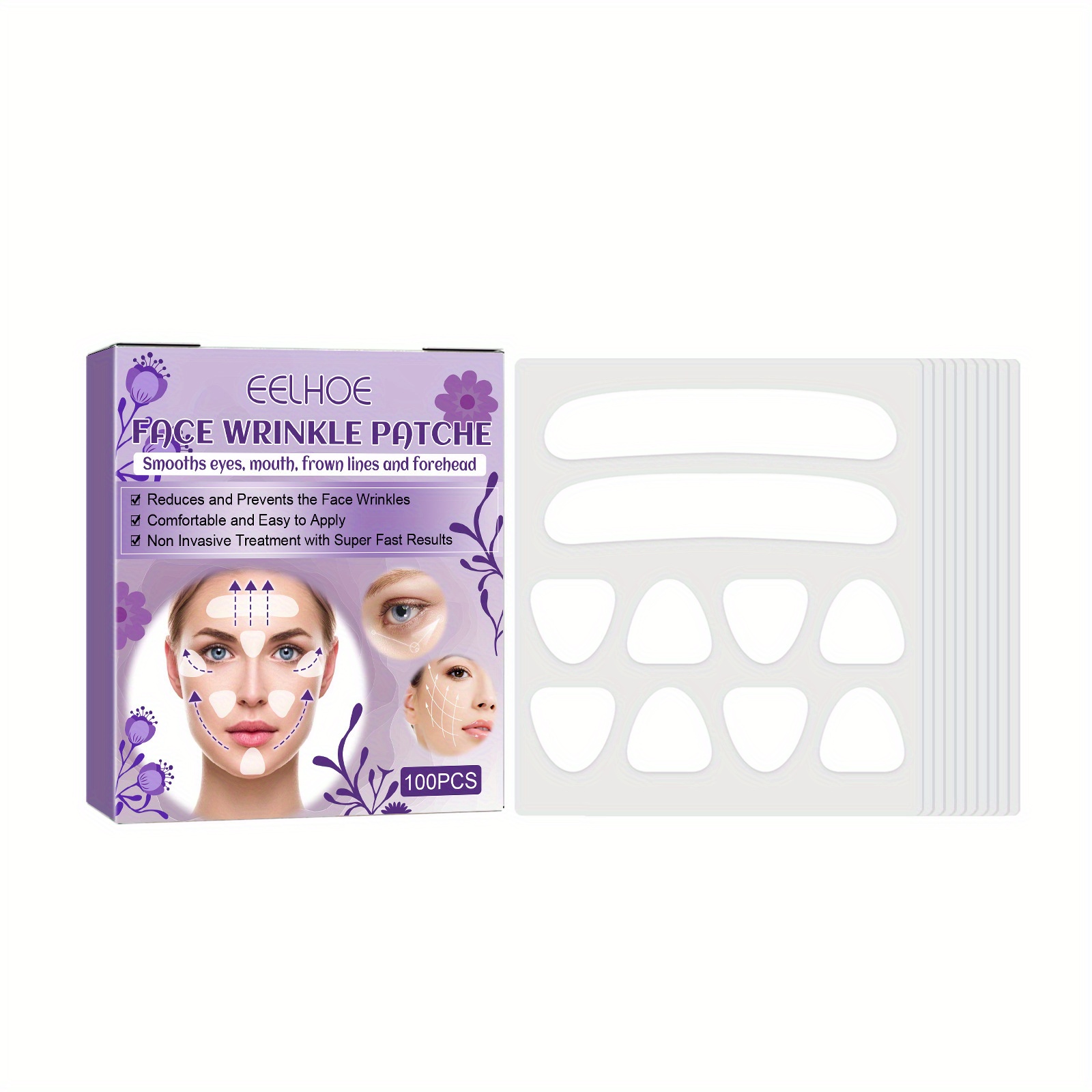 

100pcs/box Facial Wrinkle Patch Lifting Facial Firming Skin Sagging French Lines Cornersofwrinkles Cheek Patch