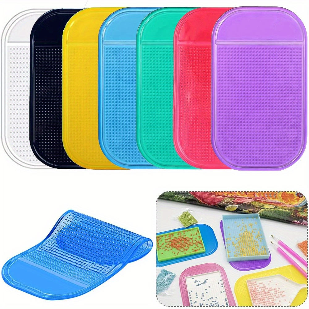 

Silicone Mat Set For - Non-slip Gel Pad Holders, 3pcs Or 7pcs, Diamond Art Trays Gripper For 5d Embroidery Craft Tools And Accessories