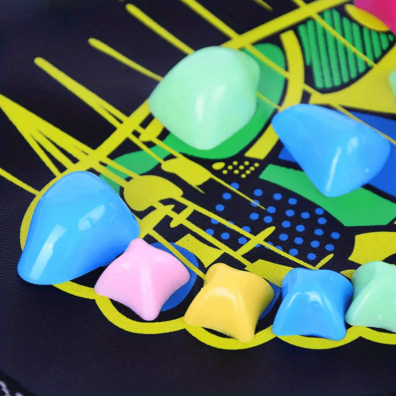 colorful stone acupressure foot massage mat faux leather reflexology cushion details 1