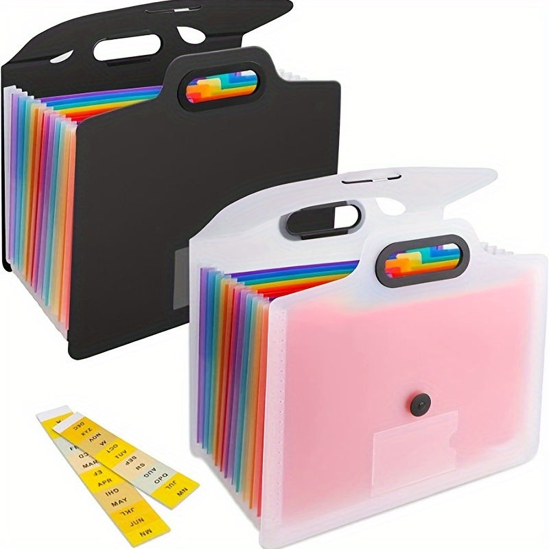 Expandable Plastic File Folders 5-Pack Eco-Friendly Plastic
