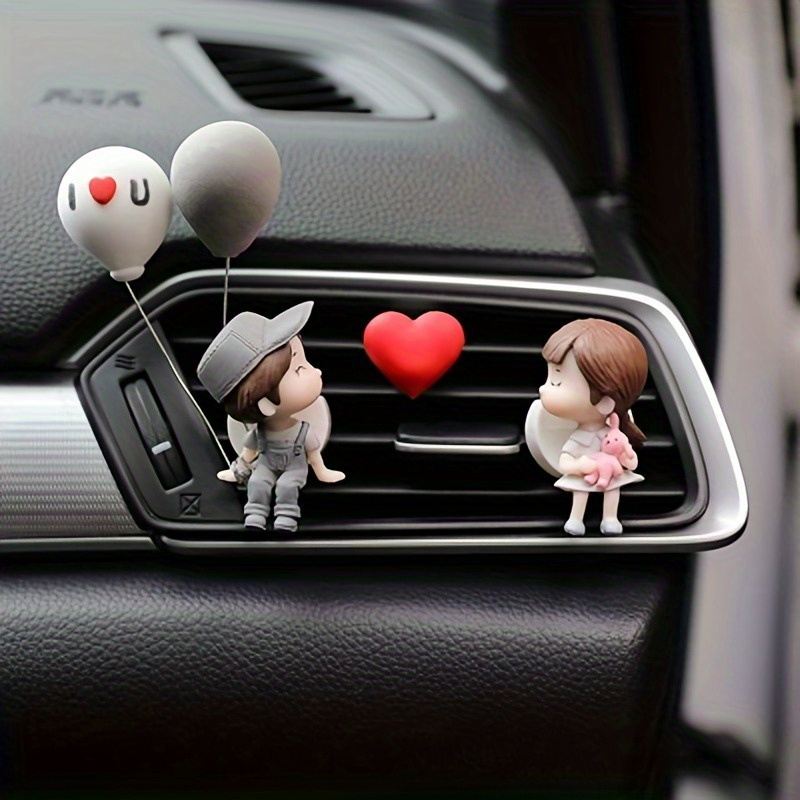 

4pcs Set Couple Car Vent - , Long- Decor For Vehicles