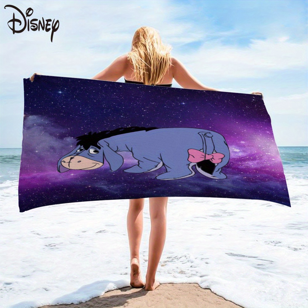 

1pc Disney Cartoon Square Towel, Waterproof Fashion Quick-drying Bath Towel, Outdoor Microfiber Sports Beach Towel
