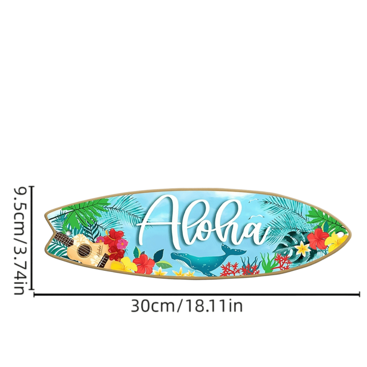 Fullhawl Surfbrett-Wanddekoration – 10 Stück Bunte Pappausschnitte, 71,1 X 20,5 Cm – Für Sommer-, Beach- & Hawaii-Party