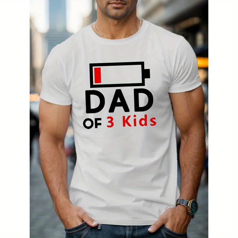 

Dad Of 3 Kids Men's Short Sleeve T-shirt Summer T-shirt Top