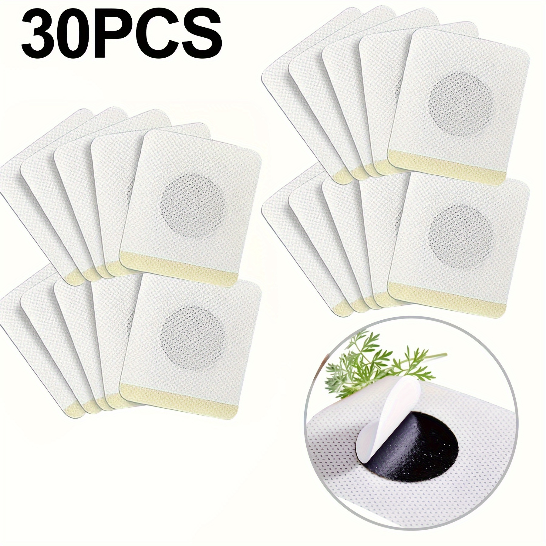 

30pcs Belly Patch With Natural Ingredients - Wormwood, Ginger, Honey, Longan, Sichuan Peppercorns - Polyester & Polycotton, Featherless, No Electricity Needed - Herbal Pills Detox Sticker For Women
