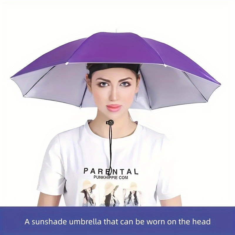 1pc Of A Lightweight Hat Umbrella, Suitable For Outdoor Fishing, Featuring An