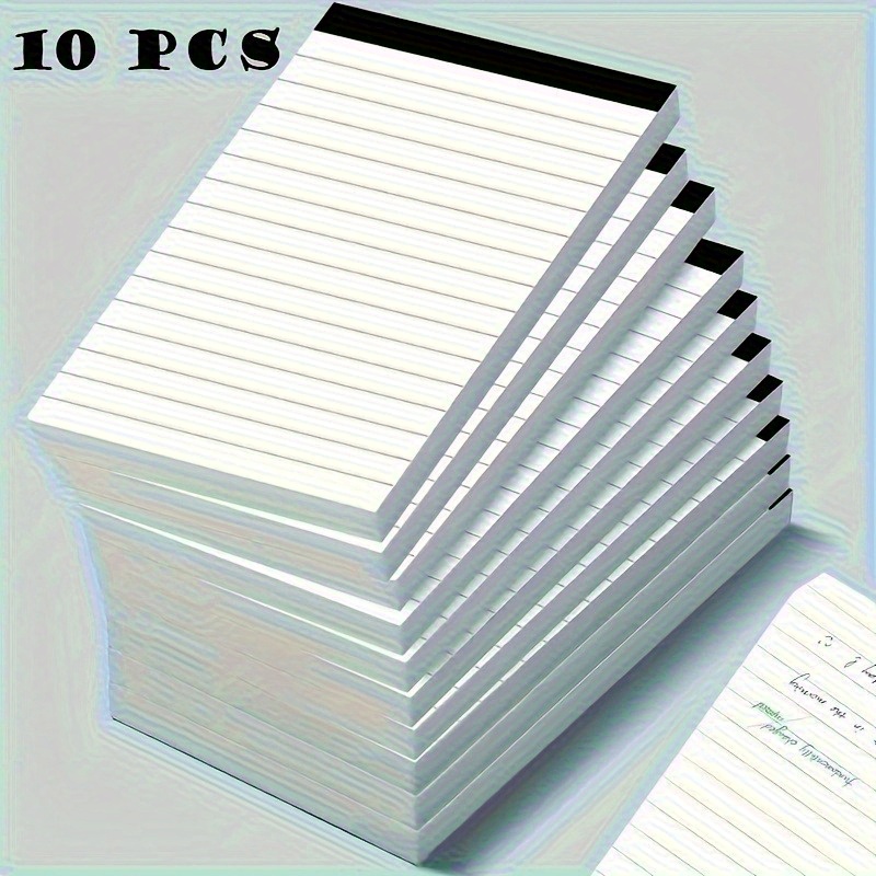 

Pack de 5 Blocs-Notes Doublés, 3X5 Pouces, 30 Feuilles Chacun - Idéal pour les Notes Scolaires et de Bureau.