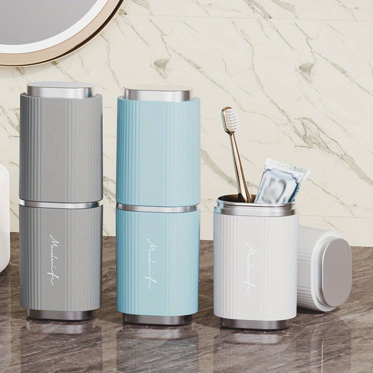 

1pc Portable Travel Toothbrush Holder - Compact, Lightweight & Luxurious Design For Business Trips And Outdoor Use