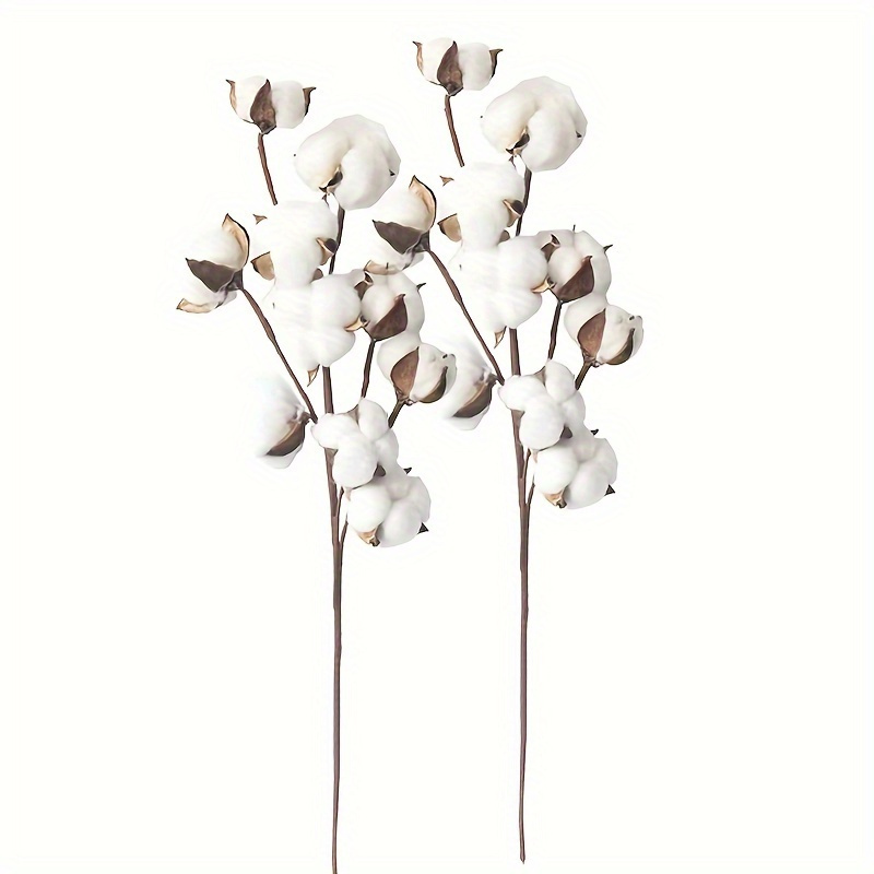 

2pcs Realistic Artificial Flower Stems, Lifelike Floral For Vase Arrangements, Home And Wedding Decor, Handheld Bouquets In Country Farmhouse Style