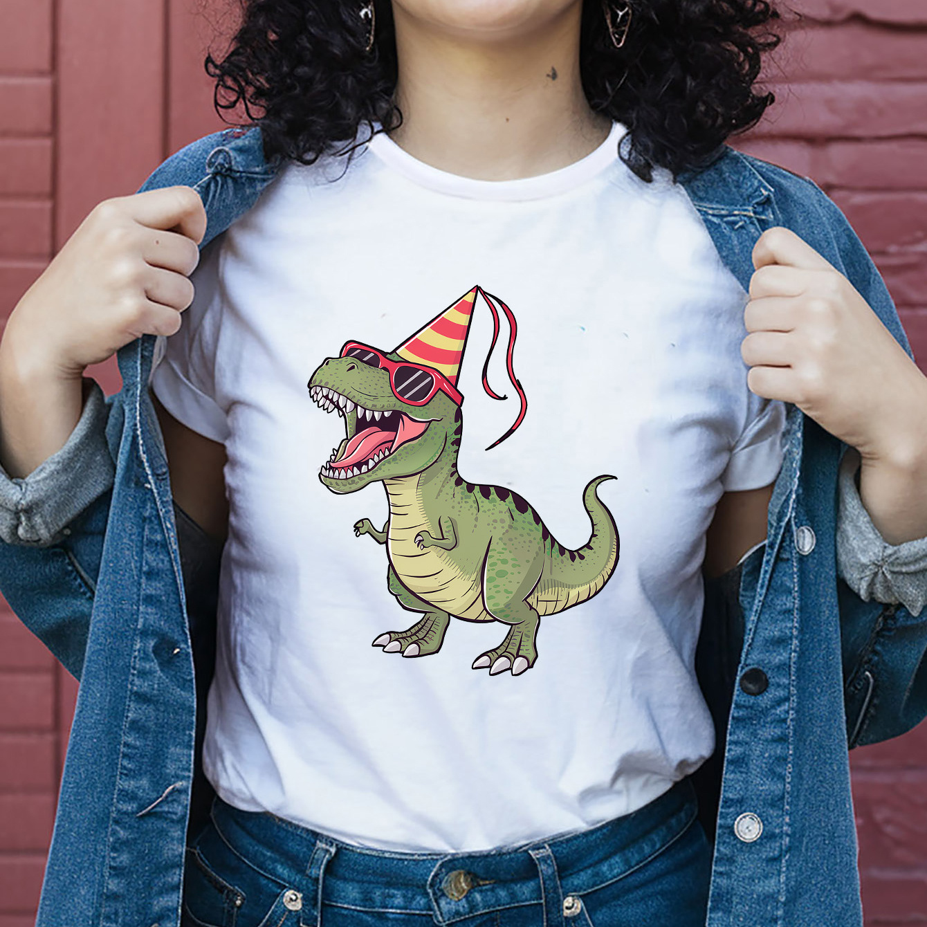 

Dinosaur Print T-shirt, Casual Short Sleeve Crew Neck Top For Spring & Summer, Women's Clothing
