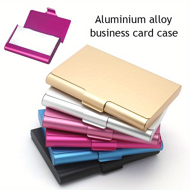 

Sleek Aluminum Business Card Holder - Metal Wallet For Men, Lightweight & Portable, Fits 22 Cards, In Multiple Colors, Credit Card Case, Bank Card Case, Creative