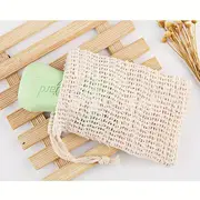 sustainable sisal soap saver bags 5pcs natural exfoliating loofahs with drawstring wooden beads for rich lather quick dry essential bathroom essentials details 1