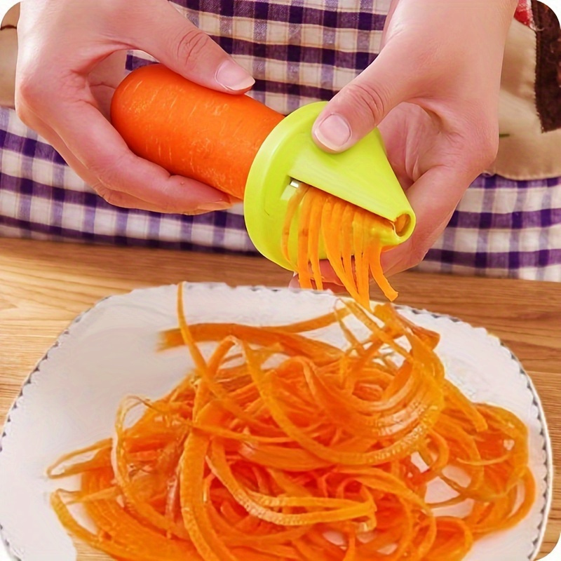 Curățător Spiralat Versatil pentru Fructe și Legume - Plastic Durabil, Perfect pentru Cartofi, Morcovi, Castraveți - Gadget Esențial de Bucătărie