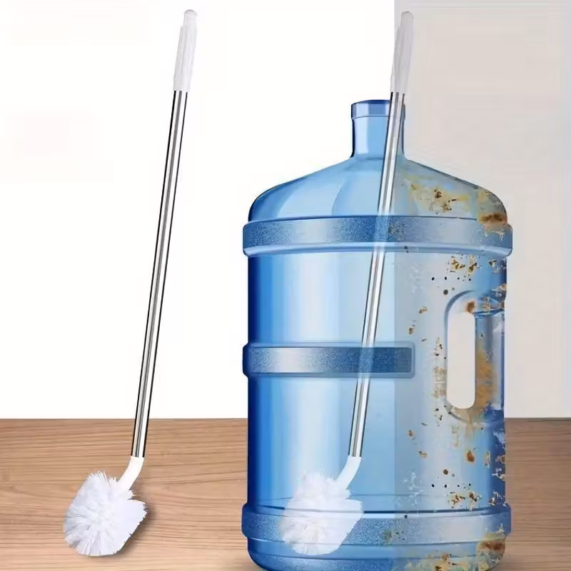 1pc stainless steel long-handled cleaning brush with ergonomic handle & replaceable bristles - durable plastic bucket & bottle cleaner for home use, water bottle for cleaning, water bottle for mop, bottle cleaning brush, large bottle cleaning brush Product details 1