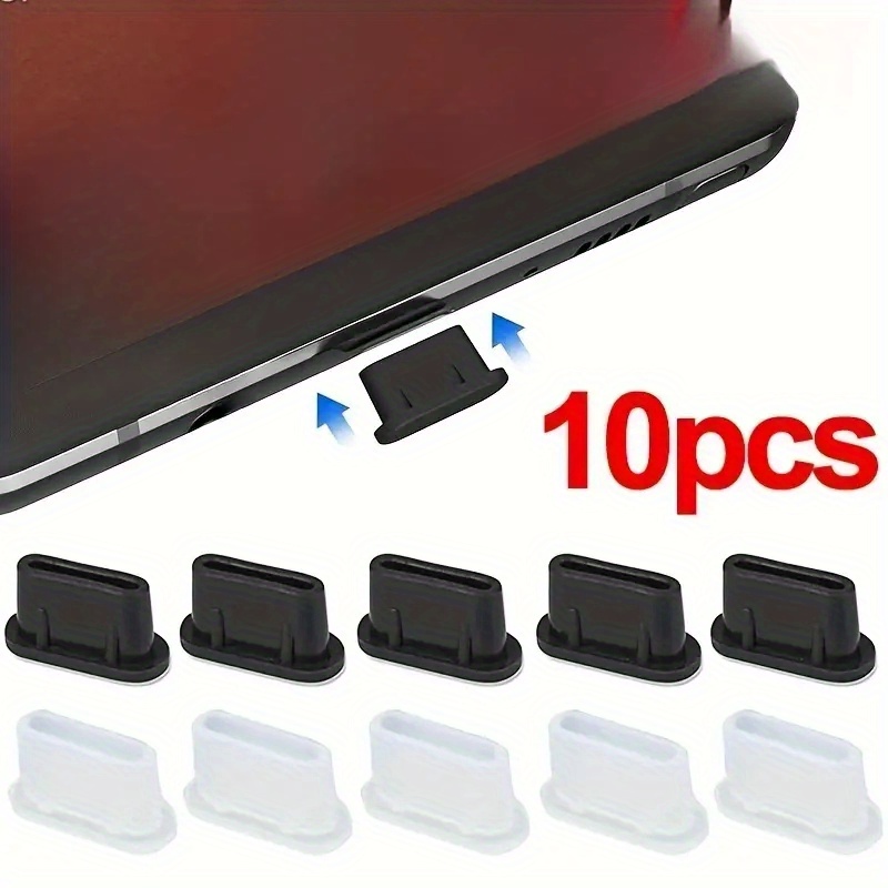 

10-pack Silicone Anti-dust Plugs For Type-c Mobile Phone Charging Ports - Durable Protective Covers