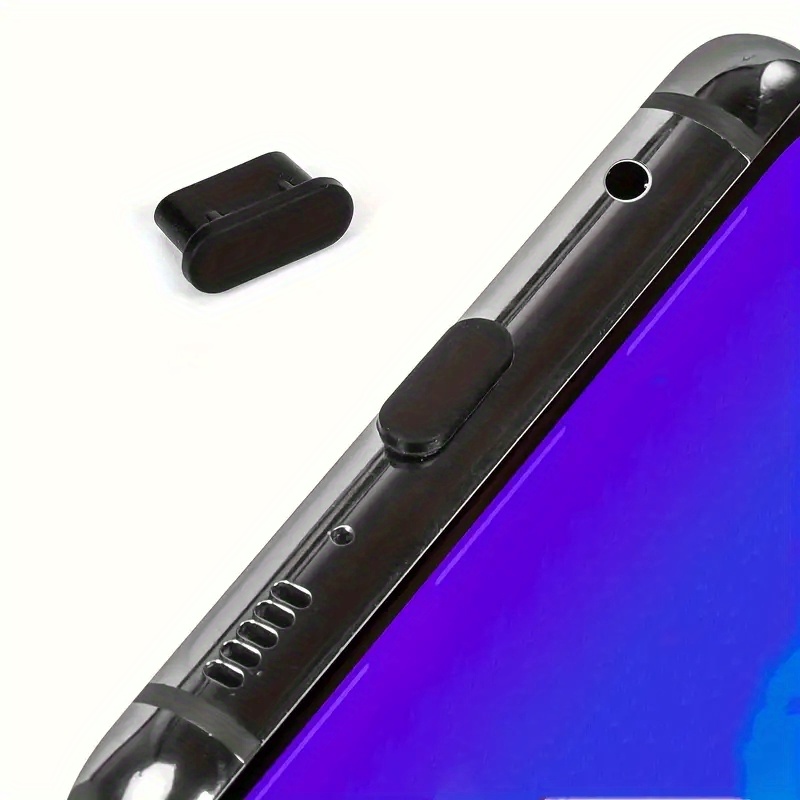 10-Pack Silicone Anti-Dust Plugs for Type-C Mobile Phone Charging Ports - Durable Protective Covers