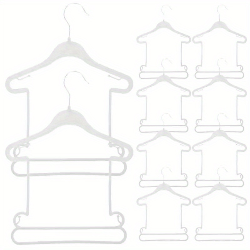 TEMU 10pcs Children Clothes Hangers Toddler Clothes Hangers Baby Clothes Plastic Hangers Hanger, Anti Slip, Durable, Suitable For Bathroom, Bedroom,