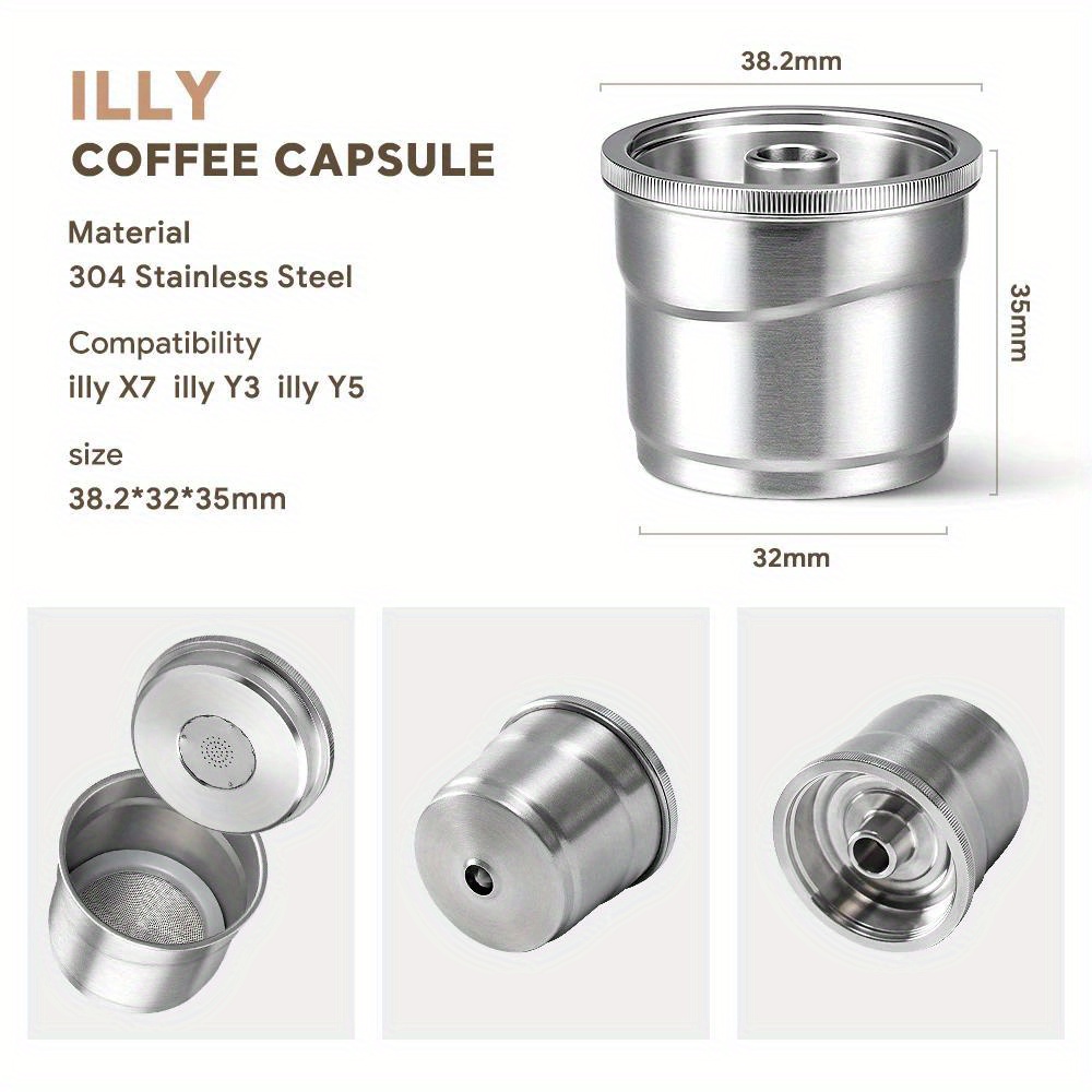 Stainless Steel Reusable Coffee Pods for X7, Y3, Y5 Permanent Metal  Filters with Precise Filter for Espresso Crema