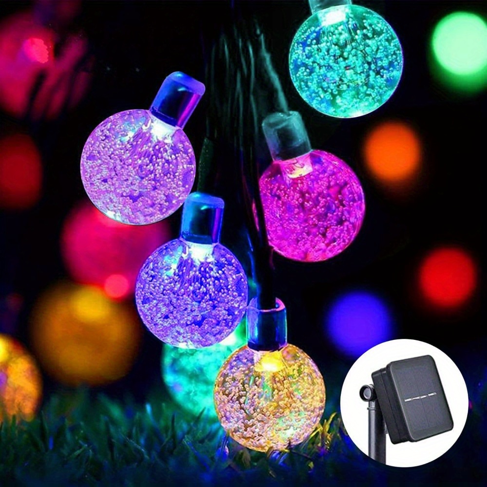 

50led 22.9ft Color Solar String Light, Indoor And Outdoor Led String Light, Suitable For Bedroom, Garden, Terrace, Backyard, Party, Wedding, Christmas Decoration String Light, Waterproof, Color