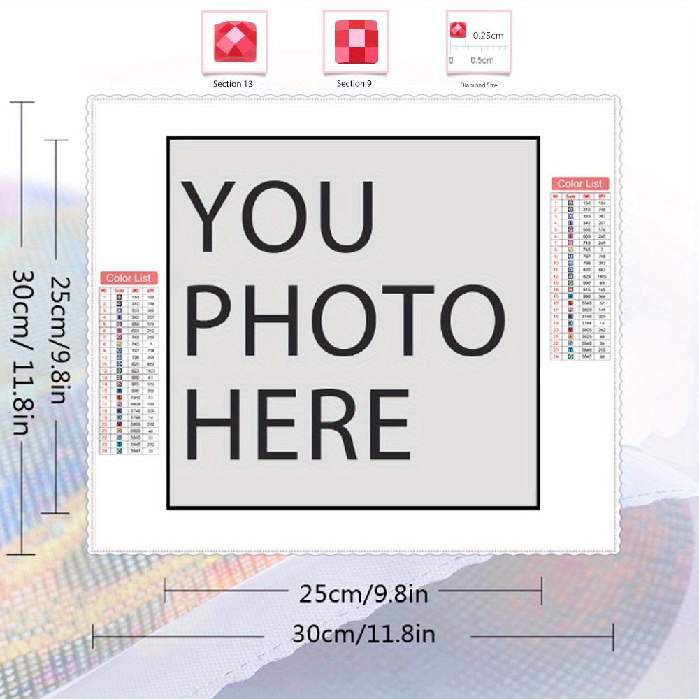 Photo Custom 5d Diy Diamond Painting Customize Personalized Rhinestones Picture Diamond Mosaic With Your Own Photo Unique Gift New Arrival Home Decor