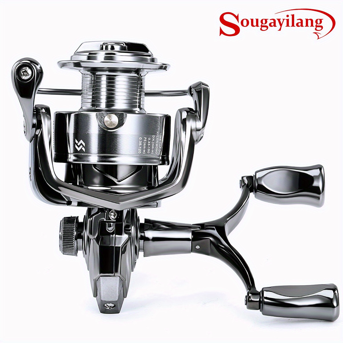 

Sougayilang Lightweight Fishing Reel - Smooth, Aluminum Spool With Dual Handle For Freshwater & Saltwater Angling, Reel, Aluminum Spool, Freshwater, Saltwater