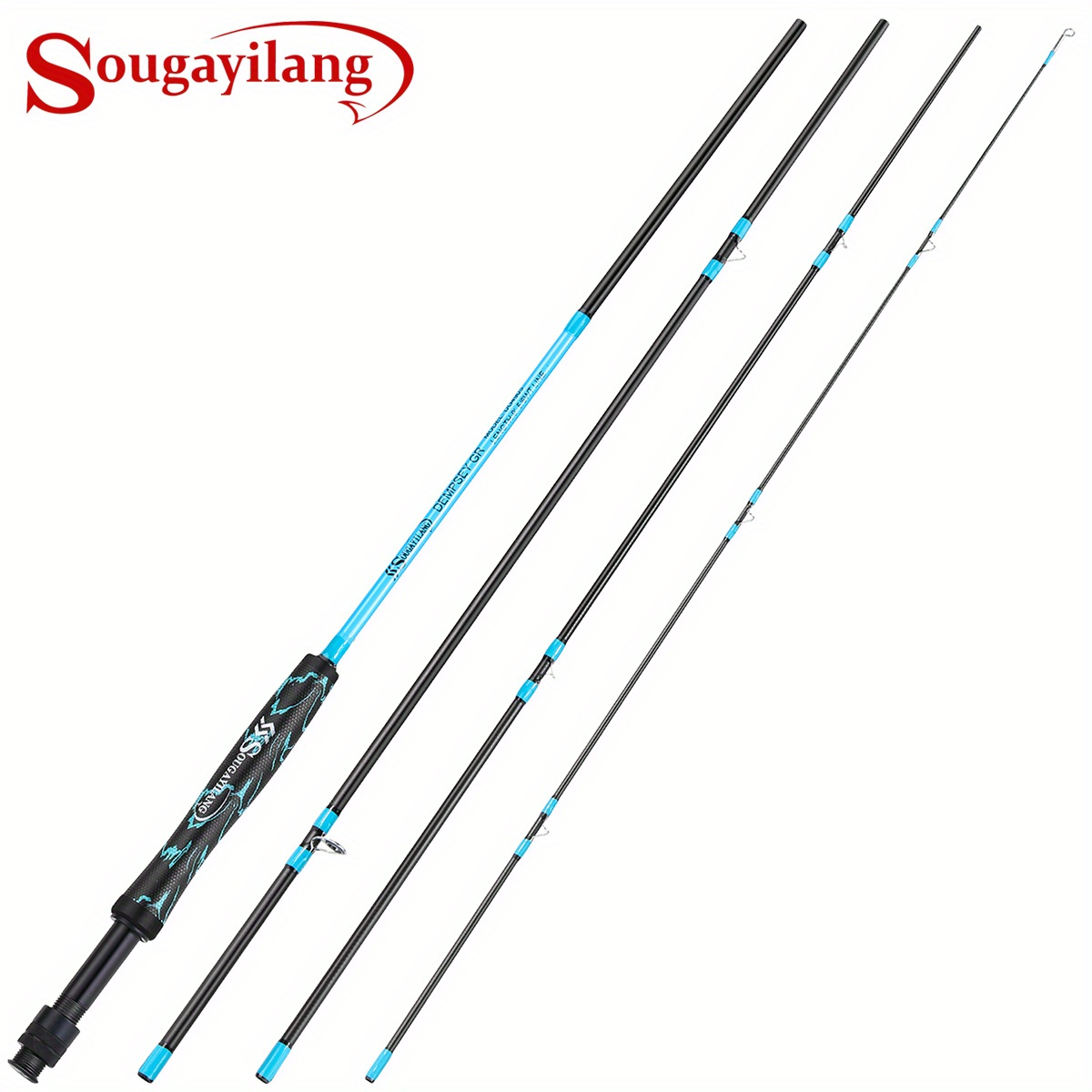 

Sougayilang 9ft Fly Fishing Rod, 5/6wt - Medium-, 4-section Carbon Fiber With Handle For Trout & Bass