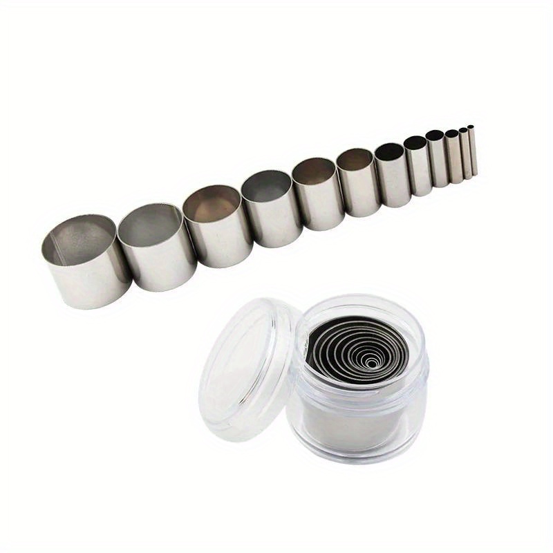 

12-piece Stainless Steel Polymer Clay Cutter Set - Round Soft Clay Cutting Tools For Pottery And Ceramic Art