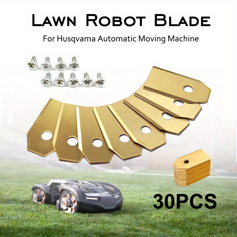 

Husqvarna Lawn Mower Replacement Titanium-plated Gold Blades With Stainless Steel Screws - Durable, Wear-resistant, Safe And Sturdy For Smart Lawn Mowers - Other Energy Sources Compatible