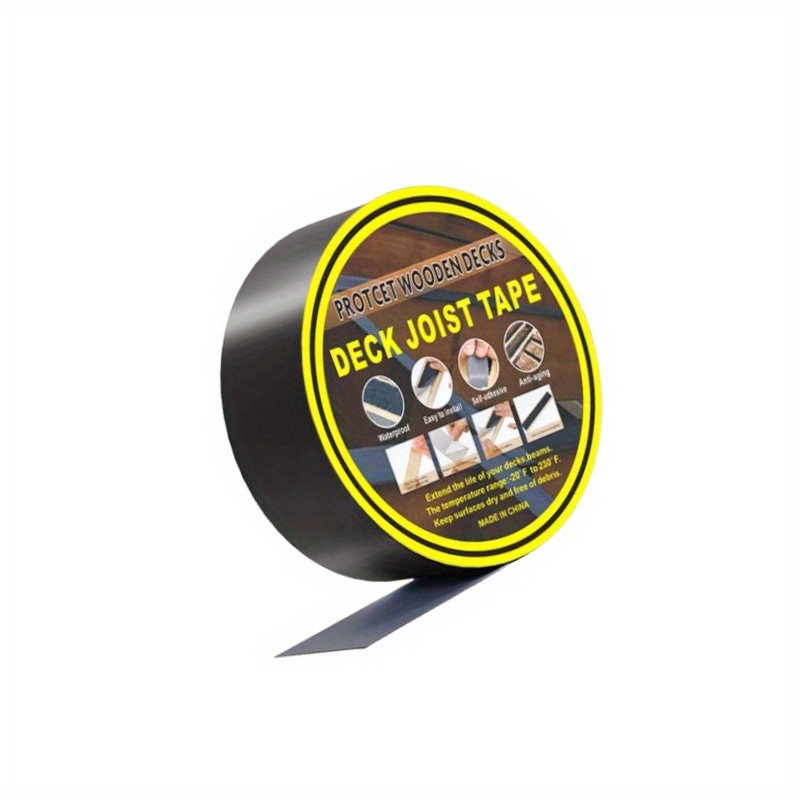 Image of 1 Roll Joist Tape For Decking 5cm*15m( 1.97'' X 49.21''), Deck Joist Tape, And Anti-corrosion Deck Tape, Butyl Joist Tape Self-adhesive Flashing Tape For Wood Joists Decks Beams Roof