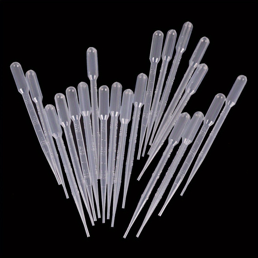 10 Pipettes En Plastique Graduées 5 Ml - Transparentes - Pour Huiles Essentielles, Parfums, Liquides - Transfert Précis