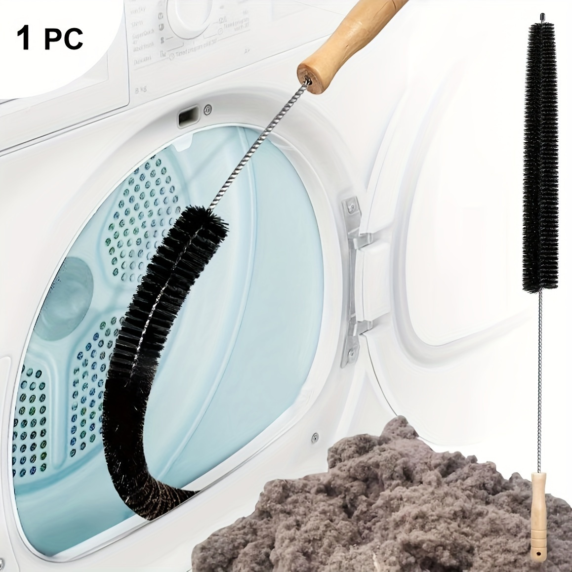 1pc Dryer Vent Cleaning Kit with Lint Brush, Flexible Crevice Brush, and Washing Machine Brush - Versatile Home Essential for Complete Cleaning