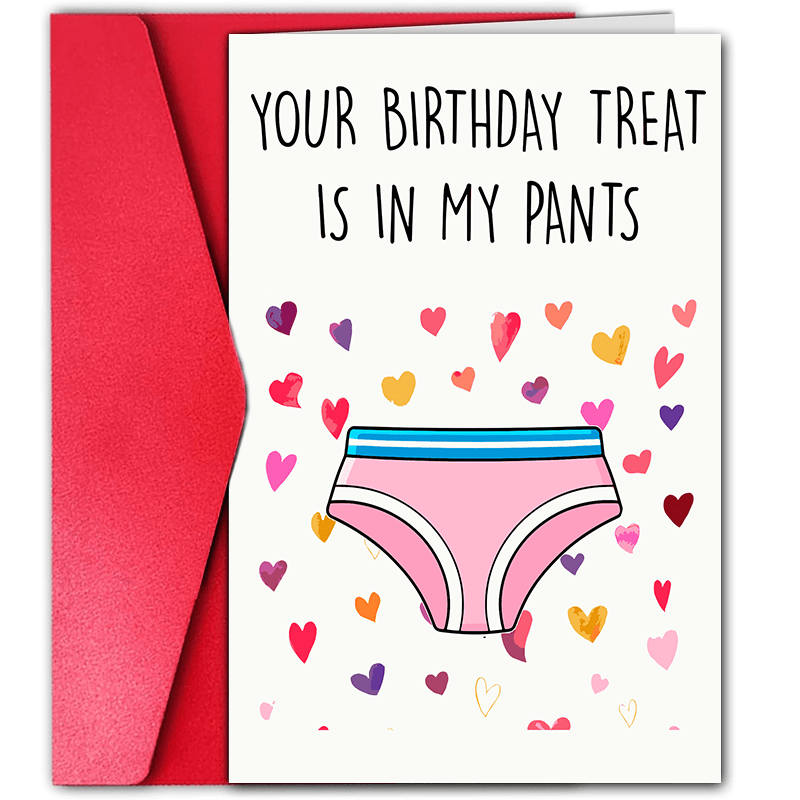 

1pc, Your Present Is In My Pants, Card For Boyfriend, Birthday Card For Husband