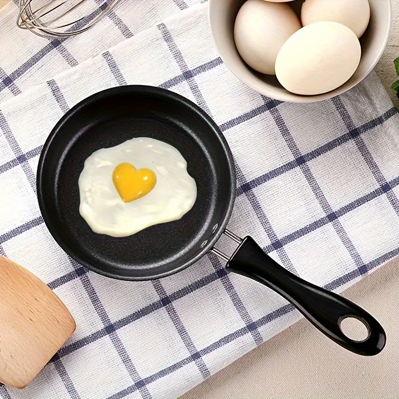 

easy-clean" Versatile Mini Non-stick Egg Frying Pan - Perfect For Breakfast, Lunch & Dinner | Compatible With Induction & Gas Stoves | Portable Flat Bottom Design | Stainless Steel Cookware