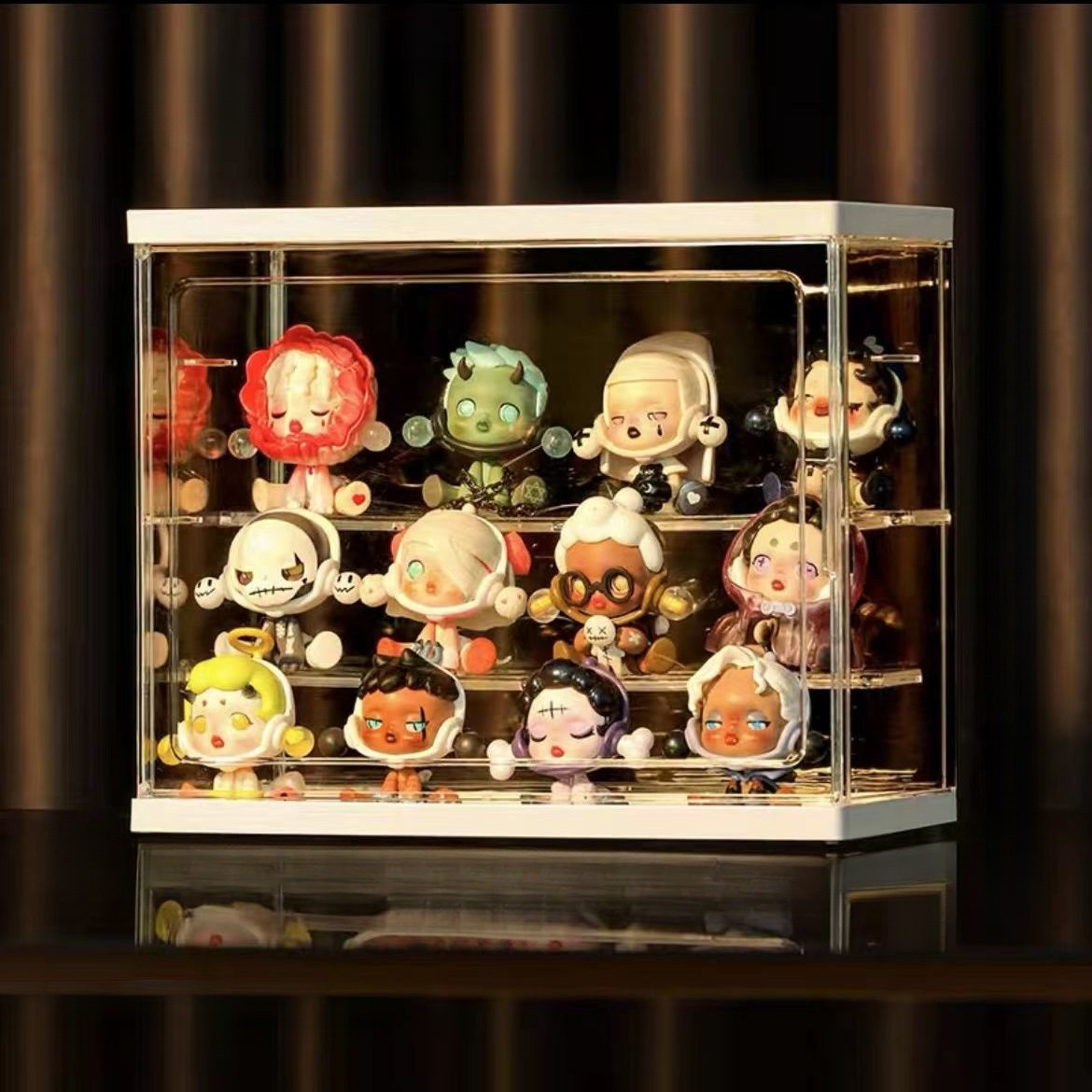 

Handcrafted Blind Box Display Case - Pe Material, Perfect For Collectors 14+