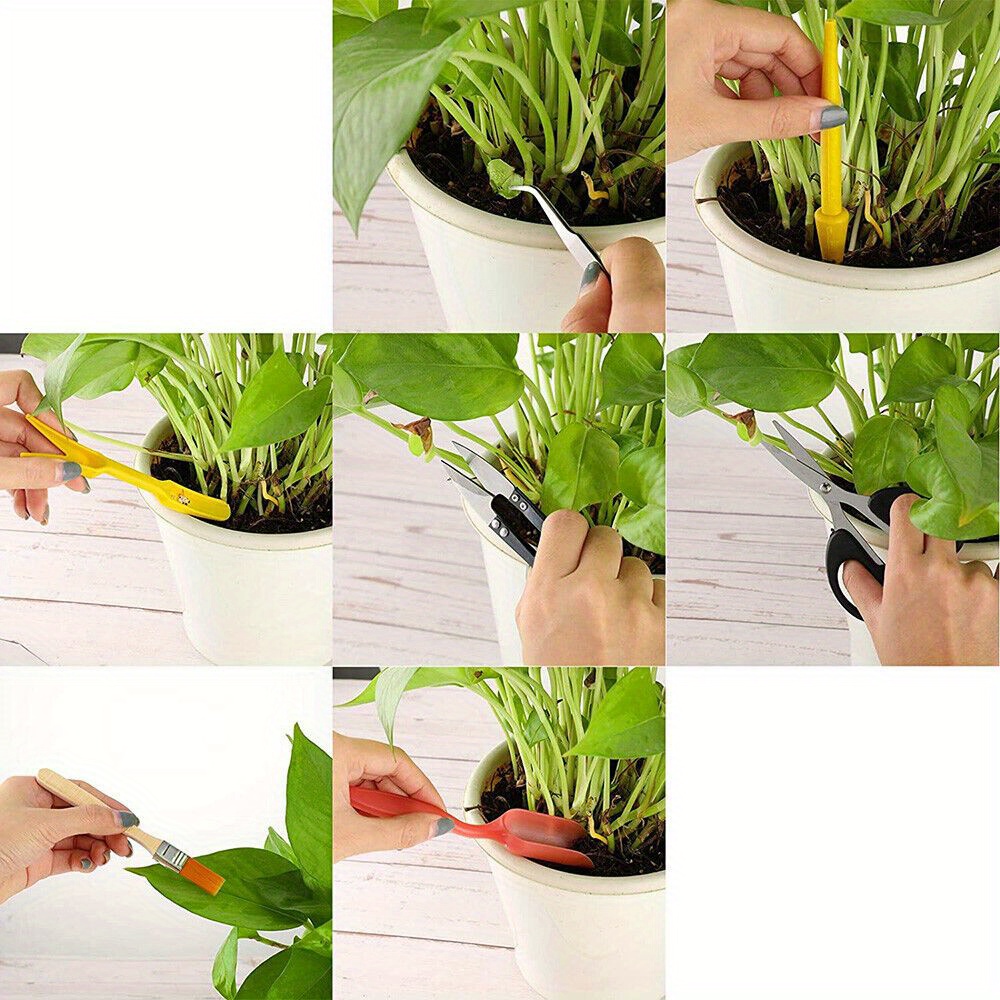 Kit De Trasplante ERYUE 13 Piezas | Mini Herramientas De Mano Para Suculentas Y Bonsáis, Con Mango Antideslizante, Juego Completo Para Jardinería En Miniatura