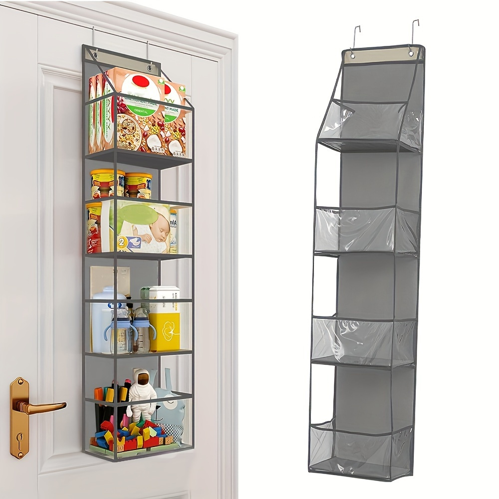 

Space-saving 4-tier Polyester Shoe Rack - Over-the-door Hanging Organizer With Pockets For Kitchen, Bathroom & Bedroom Storage