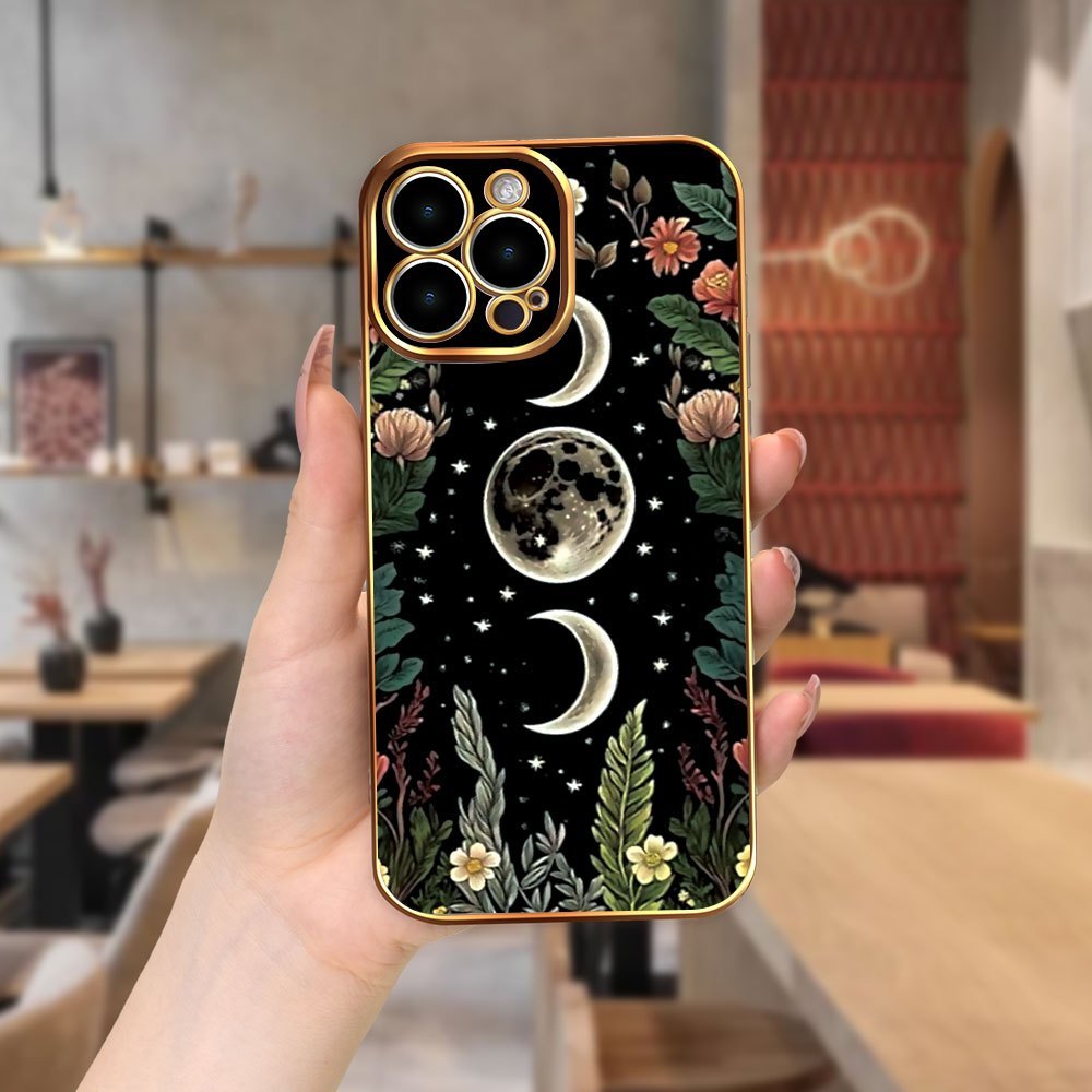 

Creative Sun And Moon Print High-end Electroplated Mobile Phone Case For Iphone 15 14 13 12 11 Xs Xr X 7 8 Plus Pro Max Mini