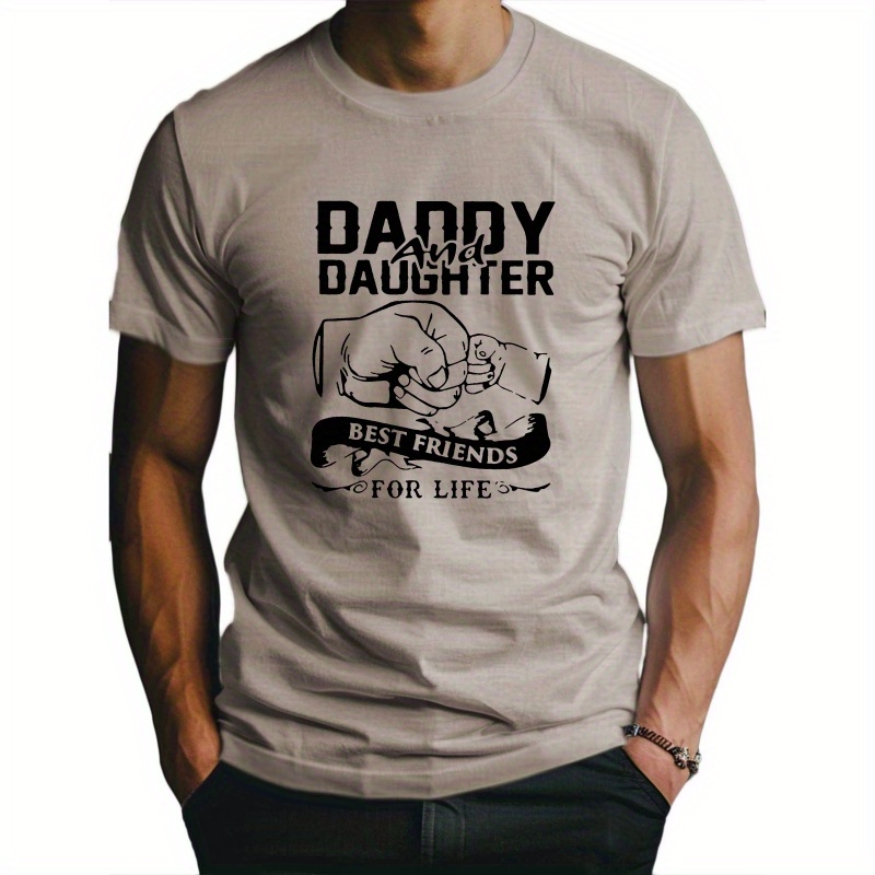 

Fashion Letters Fist Daddy Fitted Men's T-shirt, Sweat-wicking And Freedom Of Movement