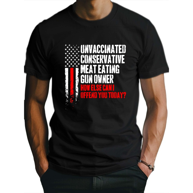 

Unvaccinated Conservative Fitted Men's T-shirt, Sweat-wicking And Freedom Of Movement