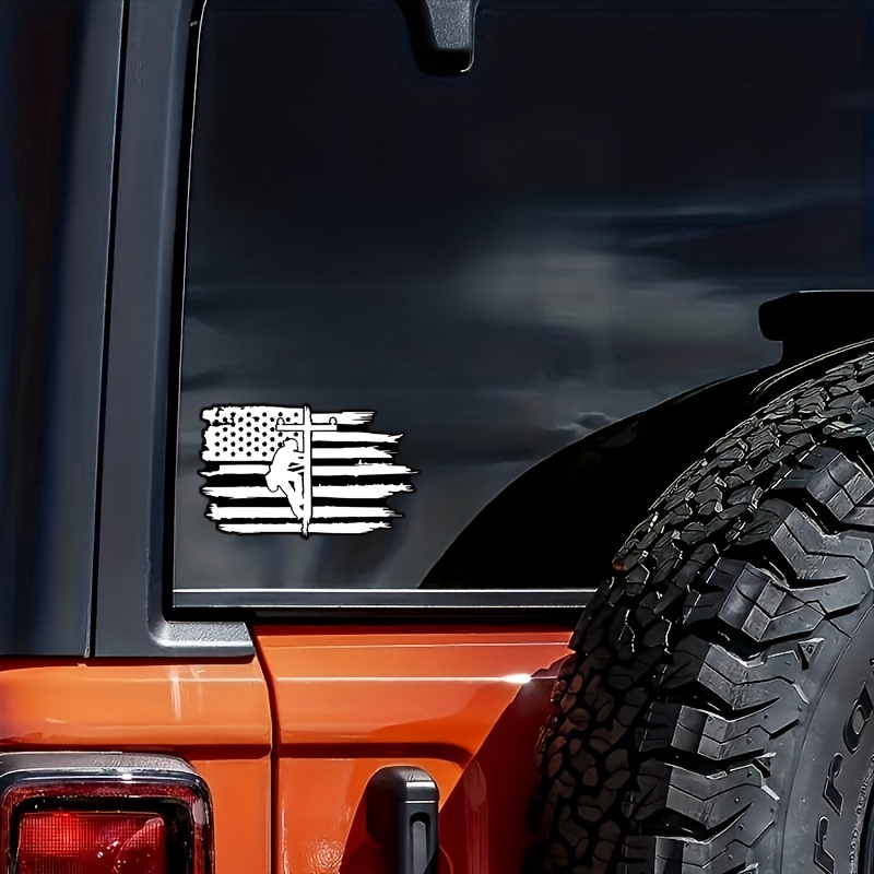 

Vinyl Lineman American Flag Decal - Power Line Pole Linesman Sticker For Vehicles