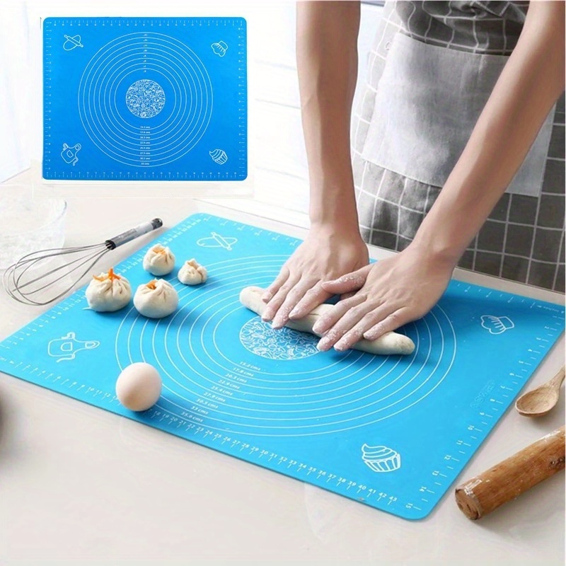 

1pc Non-stick Silicone Pastry Mat - Perfect For Baking, Rolling Dough & Kneading - Durable Kitchen Table Pad Silicone Baking Mat