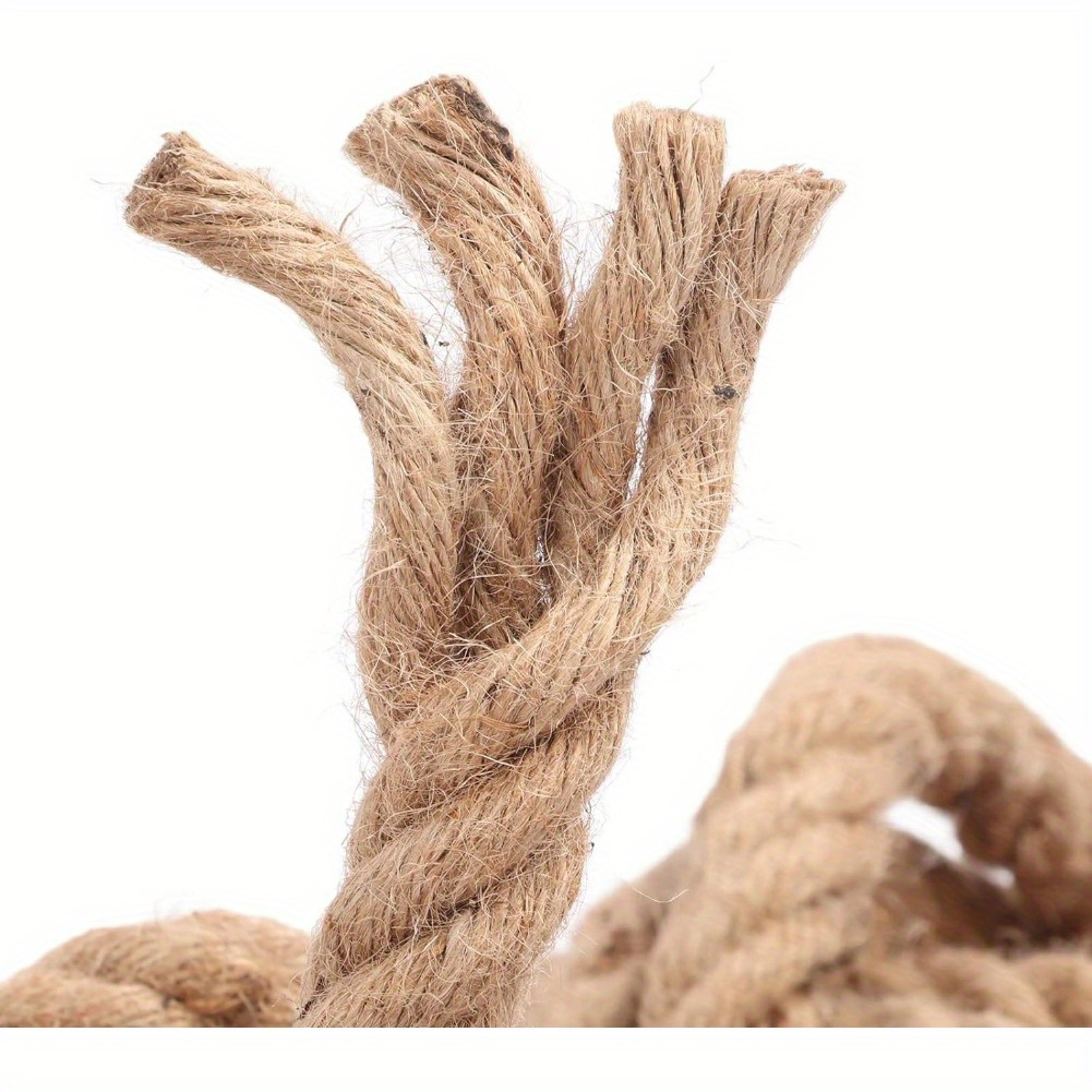 Twisted Jute Rope (3/4 In X 20 Ft) Natural Thick Hemp Rope For DIY Crafts, Railings, Hammock, Decorating